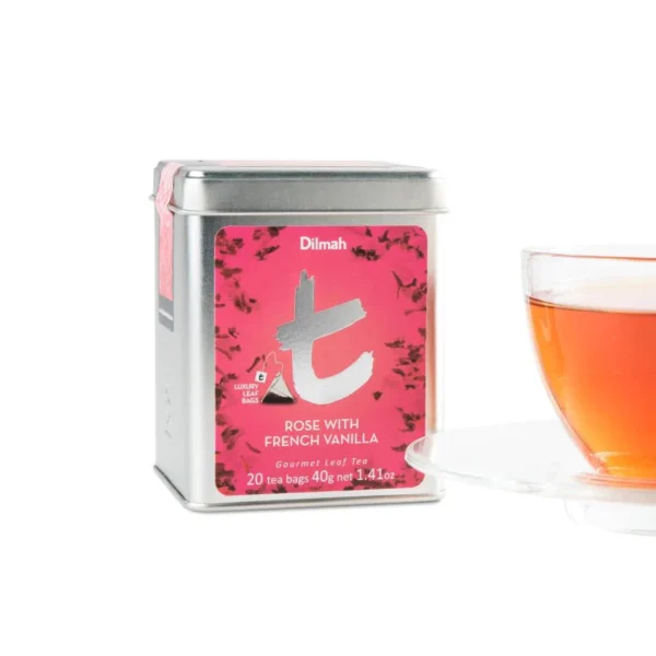 Dilmah Rose with French Vanilla Ceylon Black Tea Luxury Tea Bags