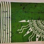 Batik Sarong for Men - Green with Sun Motif