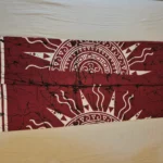 Batik Sarong for Men – Dark Maroon with Cultural Motif